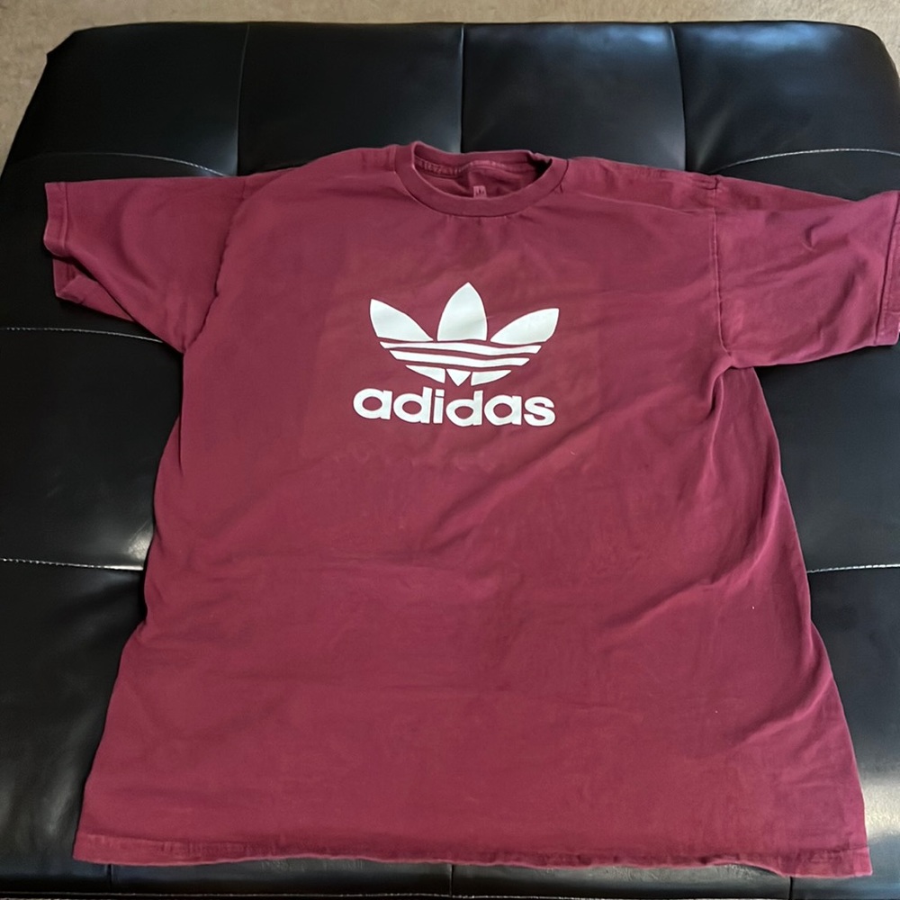 Maroon adidas shirt